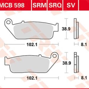 Plăcuțe de frână MCB598SRM