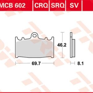 Plăcuțe de frână MCB602