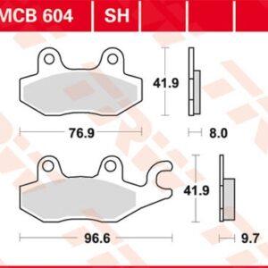 Plăcuțe de frână MCB604SH