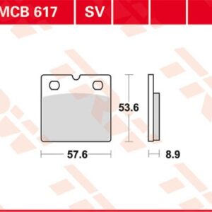 Plăcuțe de frână MCB617SV