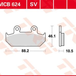 Plăcuțe de frână MCB624SV