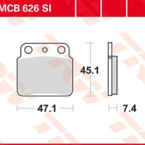 Plăcuțe de frână MCB626SI