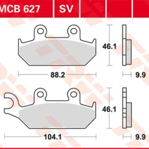 Plăcuțe de frână MCB627SV