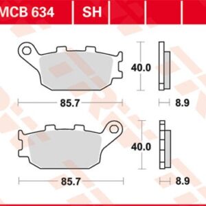 Plăcuțe de frână MCB634SH