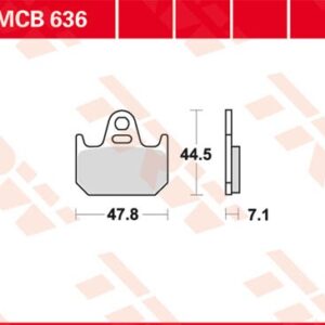 Plăcuțe de frână MCB636