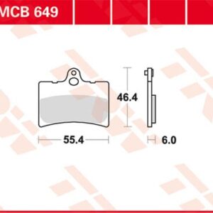 Plăcuțe de frână MCB649