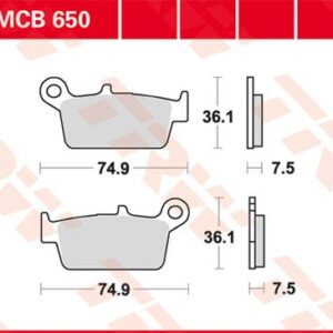 Plăcuțe de frână MCB650