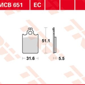 Plăcuțe de frână MCB651