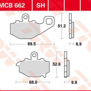 Plăcuțe de frână MCB662SH