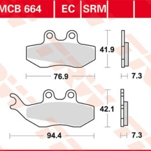 Plăcuțe de frână MCB664