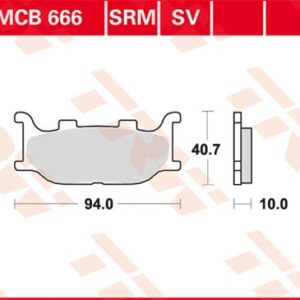 Plăcuțe de frână MCB666SRM