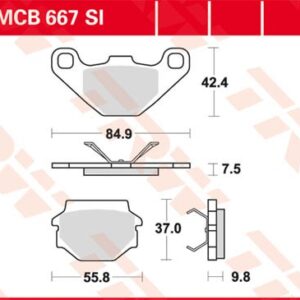 Plăcuțe de frână MCB667SI