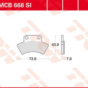 Plăcuțe de frână MCB668SI