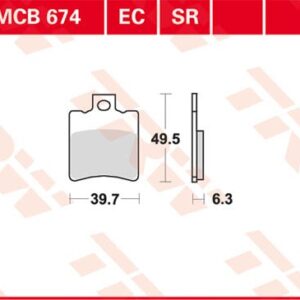 Plăcuțe de frână MCB674EC