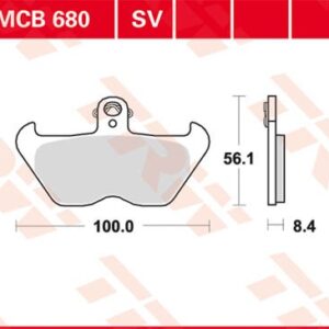 Plăcuțe de frână MCB680SV