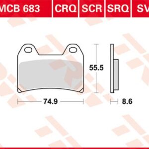 Plăcuțe de frână MCB683SCR