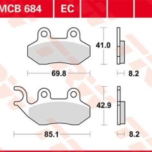 Plăcuțe de frână MCB684EC