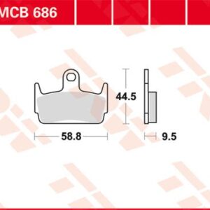 Plăcuțe de frână MCB686