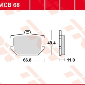 Plăcuțe de frână MCB68