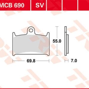 Plăcuțe de frână MCB690SV