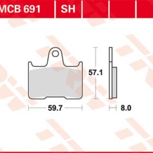 Plăcuțe de frână MCB691SH
