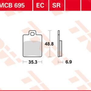 Plăcuțe de frână MCB695EC