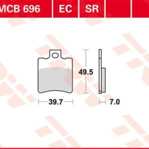 Plăcuțe de frână MCB696EC