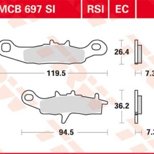 Plăcuțe de frână MCB697EC