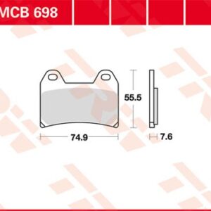 Plăcuțe de frână MCB698