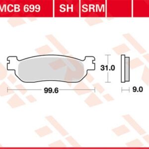 Plăcuțe de frână MCB699SRM