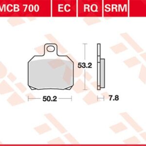 Plăcuțe de frână MCB700EC