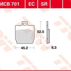 Plăcuțe de frână MCB701EC