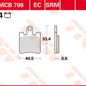 Plăcuțe de frână MCB706SRM