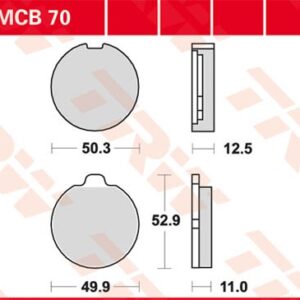 Plăcuțe de frână MCB70