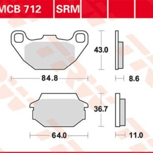 Plăcuțe de frână MCB712SRM