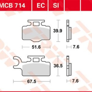 Plăcuțe de frână MCB714EC