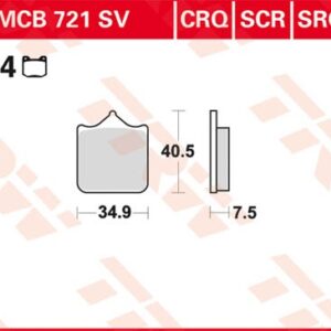 Plăcuțe de frână MCB721CRQ