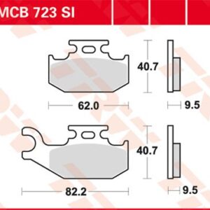 Plăcuțe de frână MCB723SI