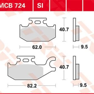 Plăcuțe de frână MCB724SI