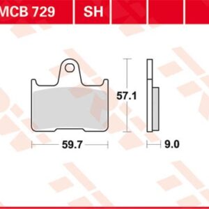 Plăcuțe de frână MCB729SH