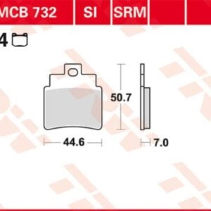 Plăcuțe de frână MCB732SI