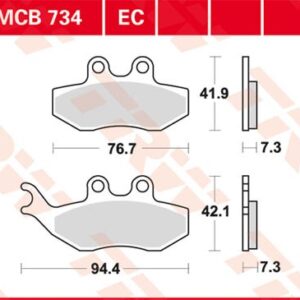 Plăcuțe de frână MCB734EC