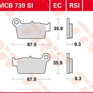 Plăcuțe de frână MCB739RSI