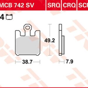 Plăcuțe de frână MCB742SCR