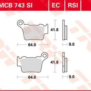 Plăcuțe de frână MCB743RSI