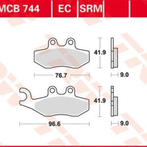 Plăcuțe de frână MCB744SRM