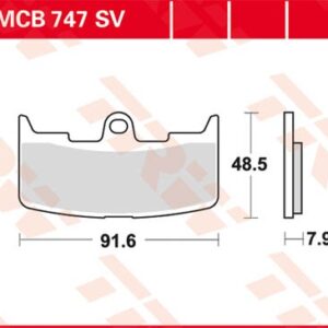 Plăcuțe de frână MCB747SV