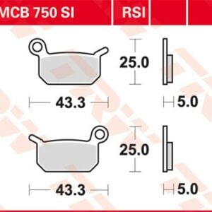 Plăcuțe de frână MCB750RSI