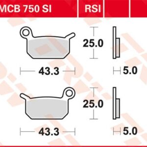 Plăcuțe de frână MCB750SI