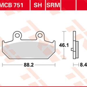 Plăcuțe de frână MCB751SRM